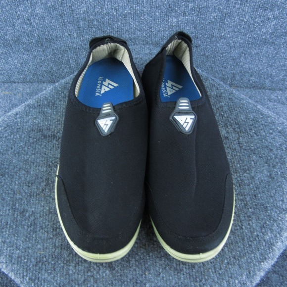 ilovesia Men Slip-On Shoes Black Fabric Lace Up Size 45 Medium - Picture 3 of 9